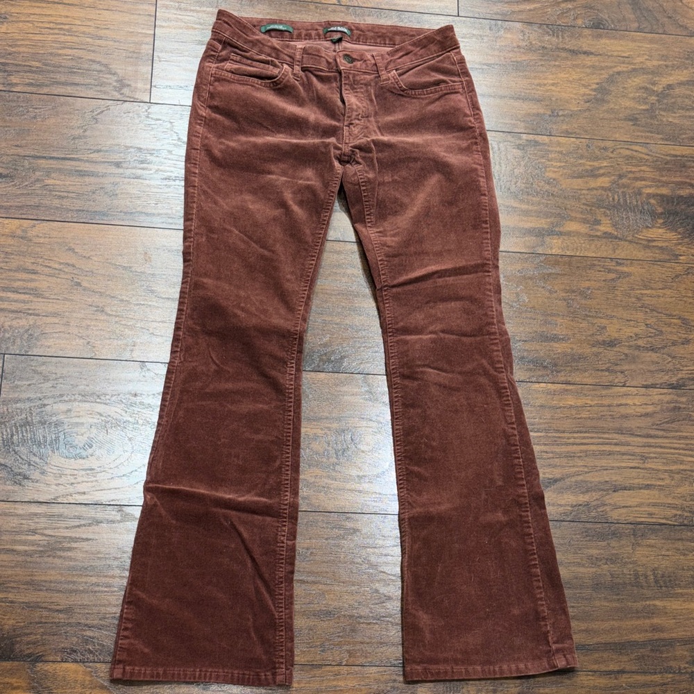 Wild Fable Brown Rust Flare Corduroy Jeans size 2 EUC!